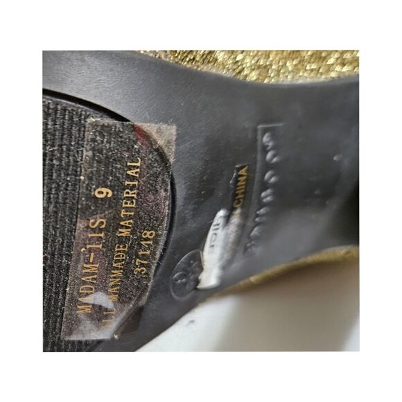 Shimmering Gold Women's Heeled Boots - Picture 3 of 6